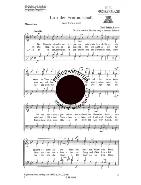 Lob der Freundschaft